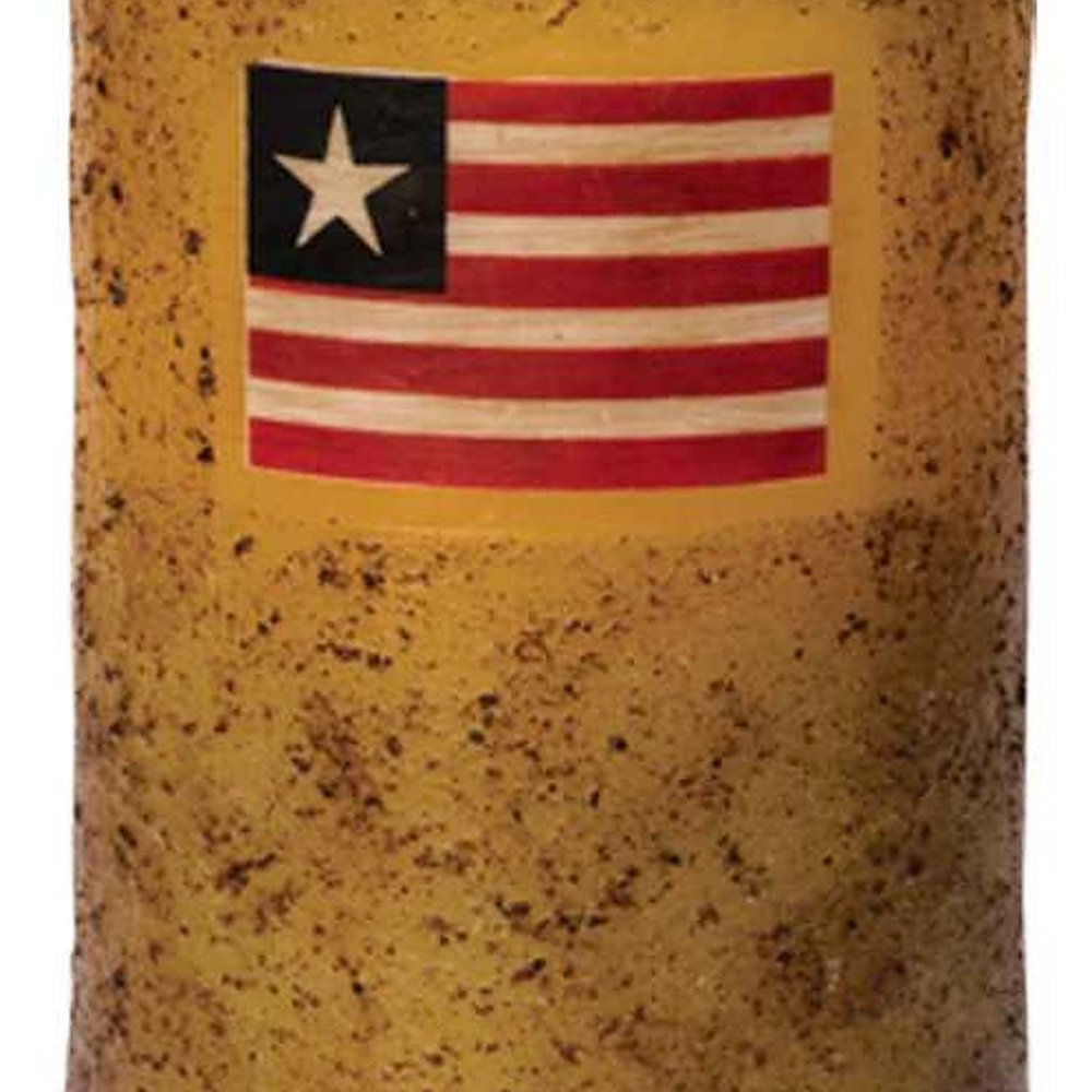 American Flag led Small Pillar Candle- has timer
